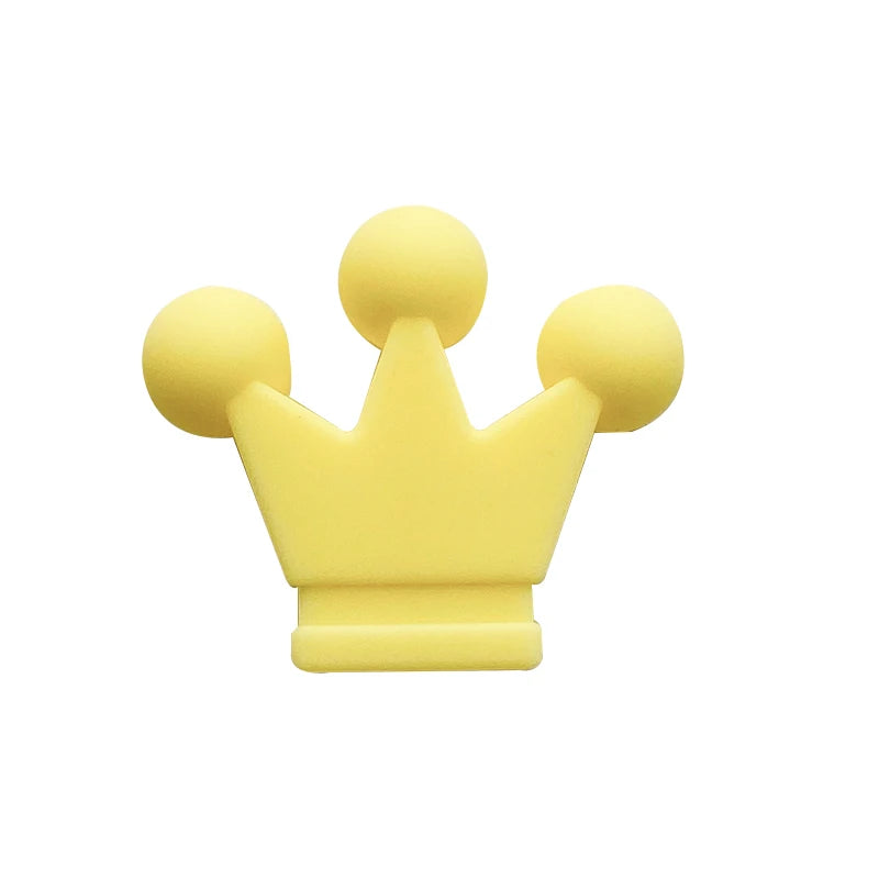 10pcs Food Grade Crown Silicone Beads Baby Teething Toys  Silicone DIY Pacifier Chain Pendant Accessories Baby Teethers