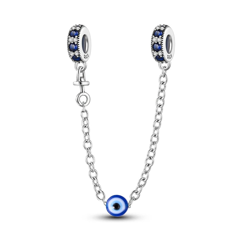 100% Real 925 Silver Classic Devil's Eye Charms Beads For Women Fit Original Qikaola Bracelets Fine DIY Jewelry Making