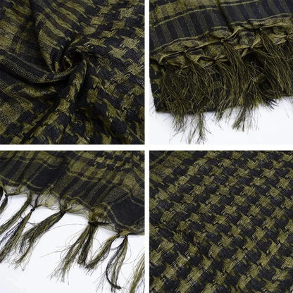 1/2/3Pcs Men Women Scarf Plaid Tartan Lightweight Cotton Keffiyeh Scarf for Winter Square Shawl Scarf Tactical Neck Warmer Cover