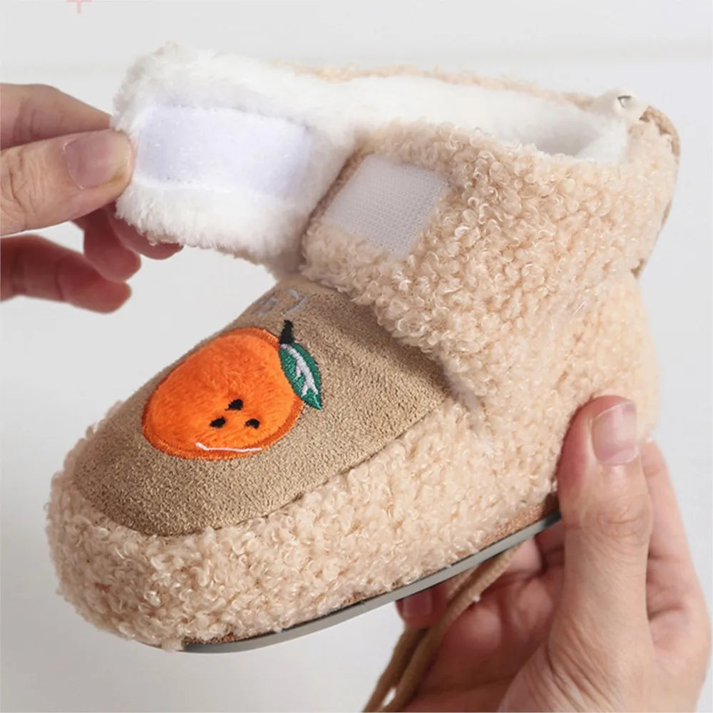 Baby Walking Shoes 0 to 1 Year Old Baby Cotton Shoes Soft Soled Velcro Warm with Thick Winter Snow Boots Calzados Para Bebe