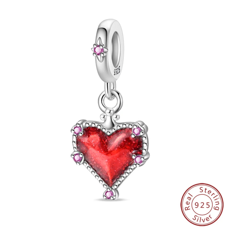 NEW 925 Sterling Silver Fashion Tarot Pendants Mysterious Spirit Snake Skull Rose Charms Beads Fit Qikaola Bracelets DIY Jewelry