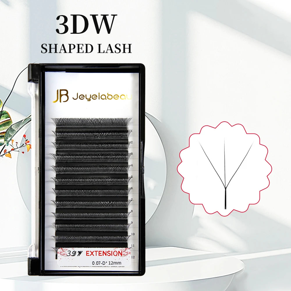 JB Jeyelabeau W Shape Eyelashes Extensions YY Shaped Eyelash Extension 3D 4D 5D 6D 8D Premade Fans Auto Flowering Russian Lashes