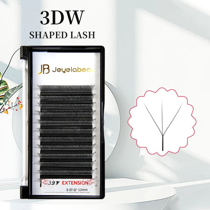 JB Jeyelabeau W Shape Eyelashes Extensions YY Shaped Eyelash Extension 3D 4D 5D 6D 8D Premade Fans Auto Flowering Russian Lashes