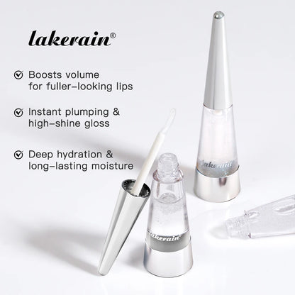Lakerain Lip Plumper Deep Hydration Long-Lasting Nourishment High-Shine Gloss Shining Voluminous Finish Lip Moisturizing Liquid