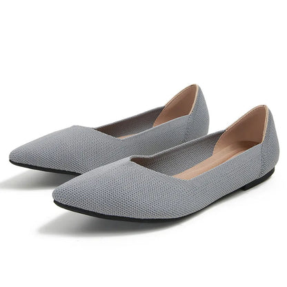 Women's flat shoes 2025 new fashionable patterns with various beautiful colors knitted breathable shoes