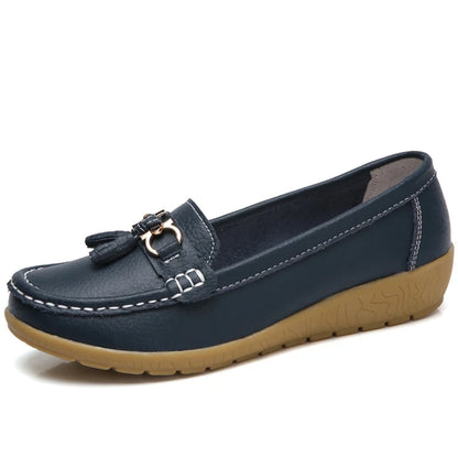 Women Shoes Nurse Loafers Shoes Classics Flats Zapatos Mujer Comfortable Flat Shoes Women White Casual Leather Women's Footwear