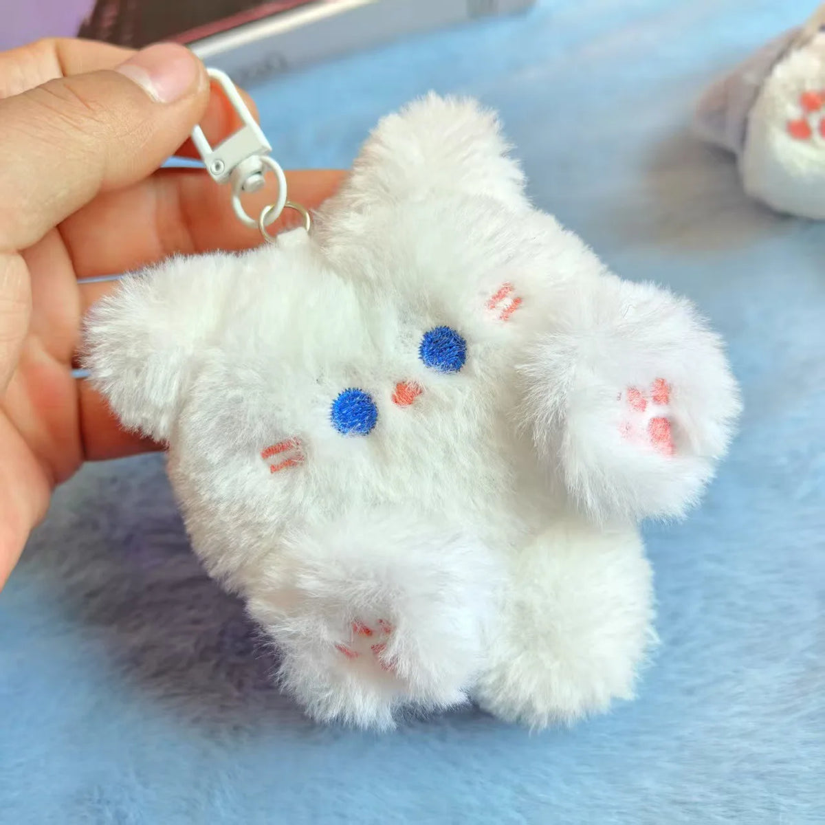 Cute Plush Cat Pendant Girl Backpack Pendant Couple Bag Keychain Decorative Gift