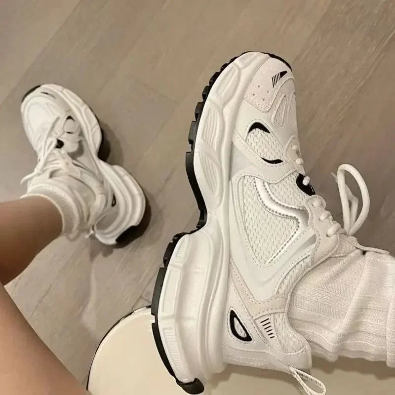 Women's White Luxary Sneakers 2026 Mesh Breathable Shoes for Women Summer Sports Running Casual Ladies Fitness Vulcanize Shoes