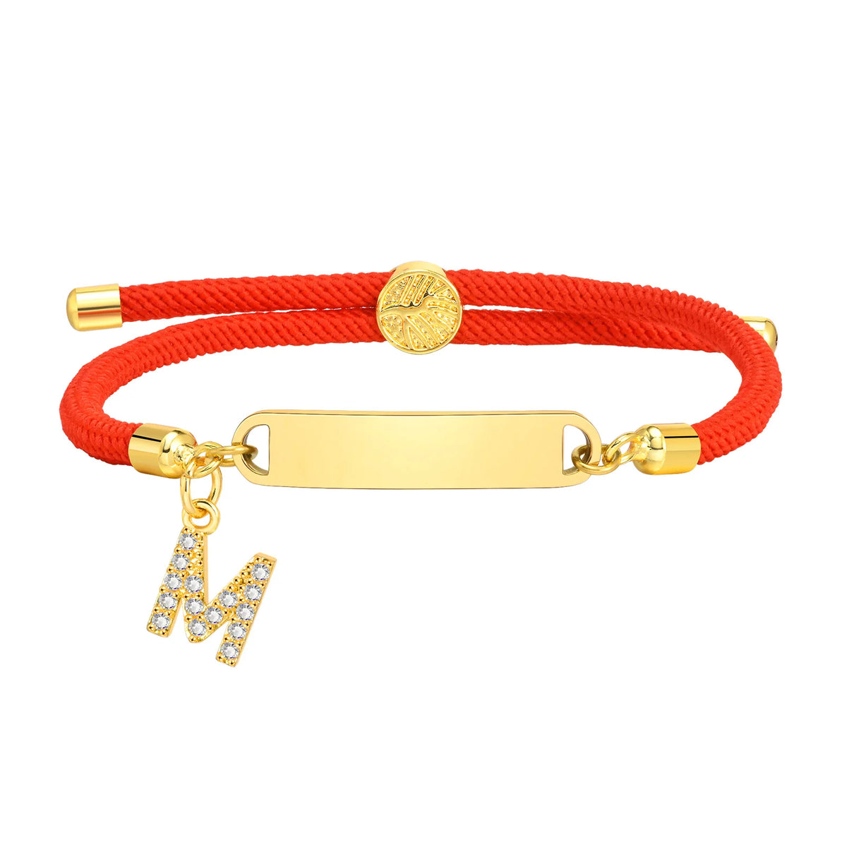 Custom Initial Letter Name Bracelet for Little Girl Boy, Personalised Birththday Gift, Red Thread Rope Bracelet Adjustable