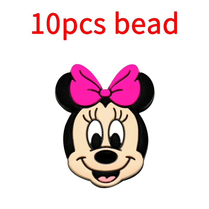 10pcs Silicone Cartoon Bead Baby Pacifier Bead Pacifier Chain Accessories Ornaments