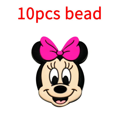 10pcs Silicone Cartoon Bead Baby Pacifier Bead Pacifier Chain Accessories Ornaments