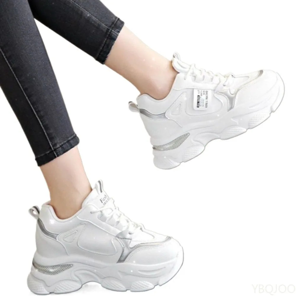 Women's Lace-Up Chunky-Sole Casual Sneakers