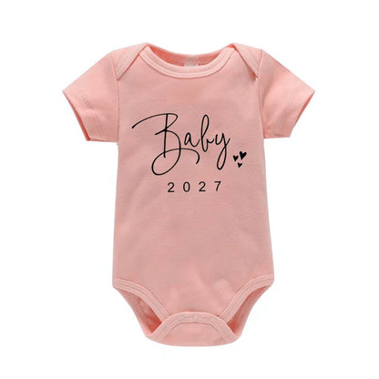 Baby 2027 Pregnancy Announcement Bodysuit Newborn Baby Onesie Funny Boys Girls Romper Jumpsuit Clothes Outfit