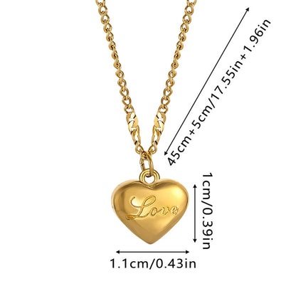 Romantic Heart Necklace Elegant for Valentine's Day Women's Love Pendant Jewelry Anniversary Gift Daily Wear Accessories