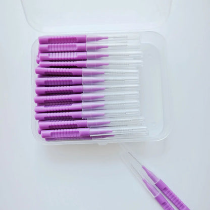 50Pcs 0.6-1.2mm Interdental Brushes Health Care Tooth Push-Pull Escova Removes Food And Plaque Better Teeth Oral Hygiene Tool