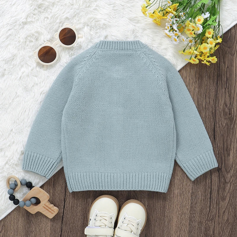 Baby Sweater Knit Infant Boy Girl Cardigan Fashion Cute Cartoon Goose Newborn Children Clothes Long Sleeve Autumn Tops Outerwear