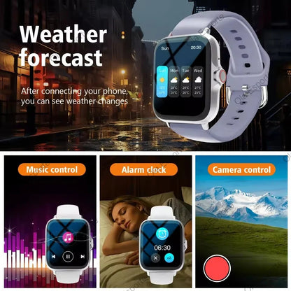 1.83'' Sports Smart Watch Fitness Clock Health Monitor Waterproof Smartwatch Wireless Call Watches Men Women Android Ios Ht30