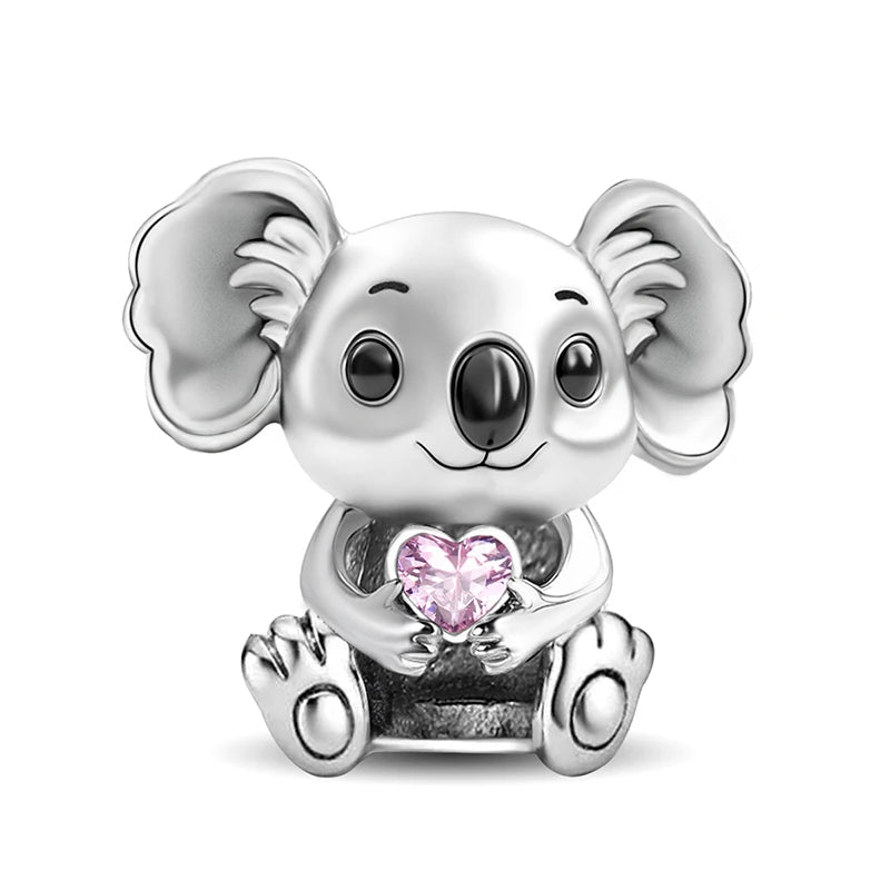 925 Sterling Silver Kapibala Owl Panda Elephant Butterfly Charms Beads Fit Original Bracelet Bangle High Quality DIY Jewelry