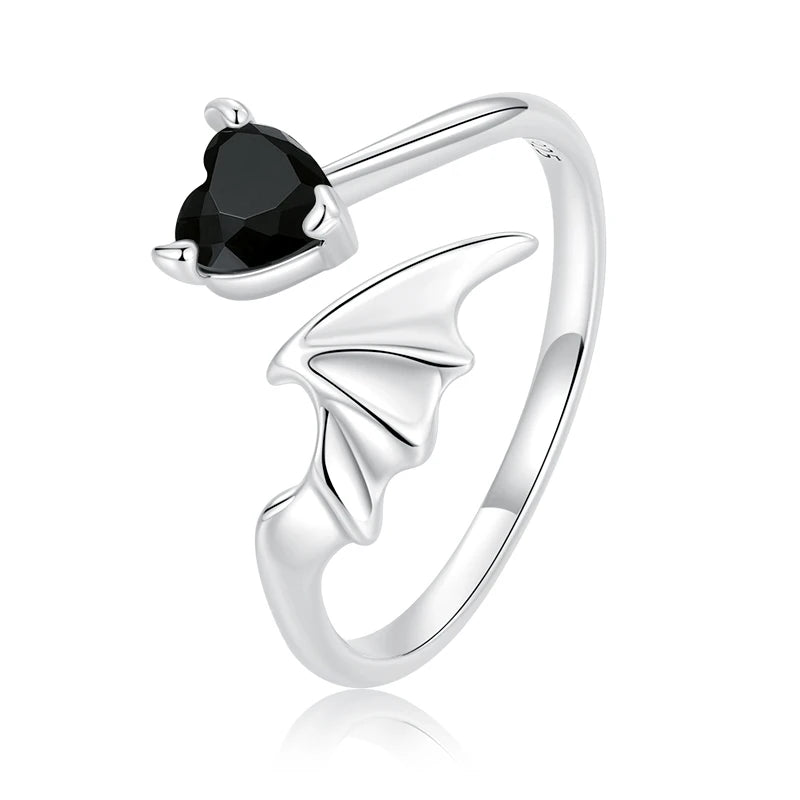 WOSTU 925 Sterling Silver Pet Cat Stackable opening Ring For Women Snake Dog Adjustable rings Fine Jewelry Party Birthday Gift