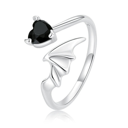 WOSTU 925 Sterling Silver Pet Cat Stackable opening Ring For Women Snake Dog Adjustable rings Fine Jewelry Party Birthday Gift