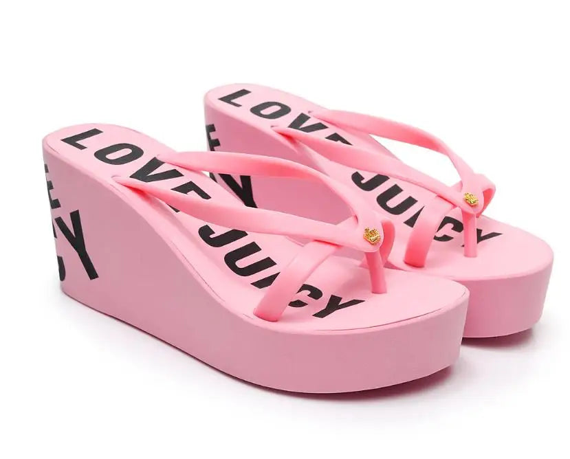 Women's Toe-Post Platform Wedge Sandals