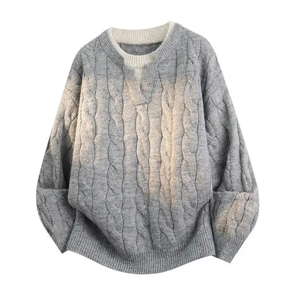 Personalized Mens Classic Comfortable Knitted Sweater Autumn Winter New Warm Long Sleeve Sweater top