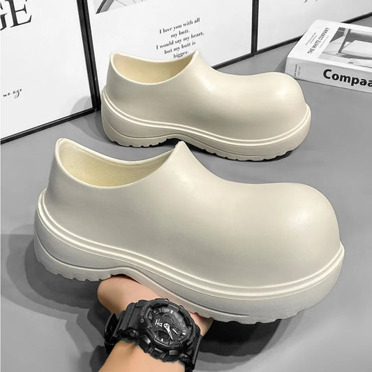 EVA new slip-on chef shoes men and women general casual big head shoes lightweight thick soles all wear rain shoes