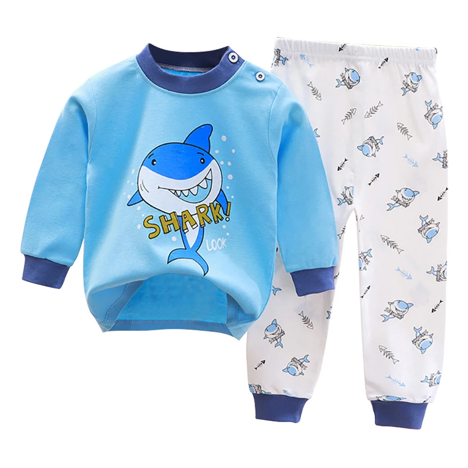 Cartoon Unicorn Animal Sleepwear Children Pajamas Sets Unisex Kids Autumn Clothing Durable Soft Warm Comfort for Every Day Use