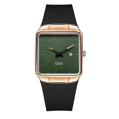 Fashion GEDI Top Brand Minimalist High Appearance Silicone Large Plate Calendar Women's Waterproof Quartz Gifts Wrist Watches