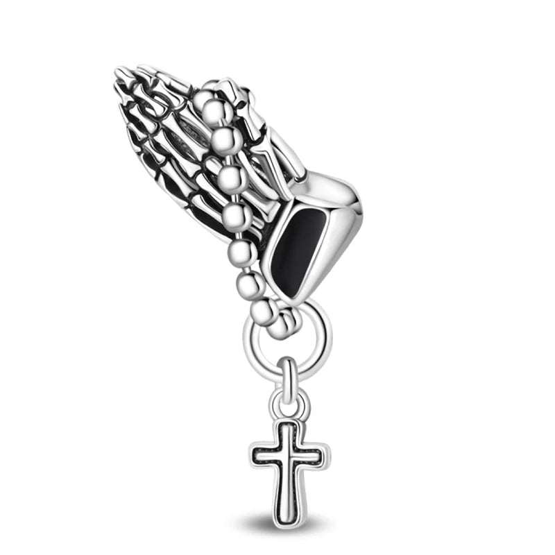 100% Real 925 Silver Classic Devil's Eye Charms Beads For Women Fit Original Qikaola Bracelets Fine DIY Jewelry Making