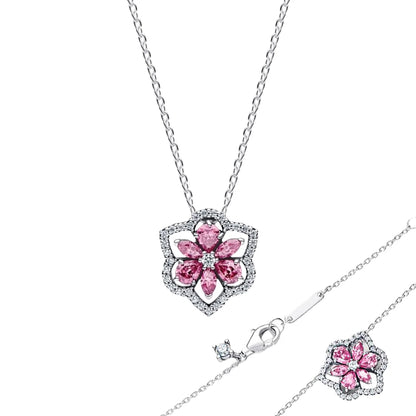 925 Sterling Silver Floral Necklaces Stud Earrings Charms Four‑Leaf Clover Sugar Skull Tiger Ghost Beads Fit Bracelet Jewelry
