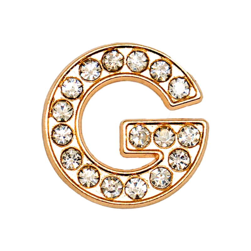 1pcs Metal Gold Luxury Letters Shoe Charms for Clog Alphabet Shoes Decorations Pins for Women Girl Sandal DIY Party Favor Gifts