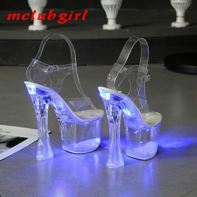 Women's Clear Platform Heels in Colour Options