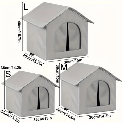 Waterproof Outdoor Cat House Foldable Cat Bed Pet Shelter Warm Insulated Small Dog House for Indoor & Outdoor Cats Small Puppies