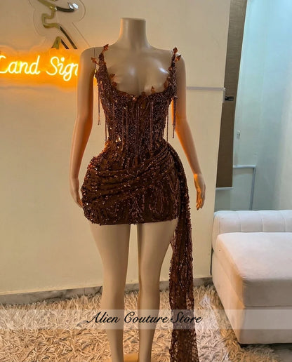 Women's Embellished Sleeveless Mini Dress