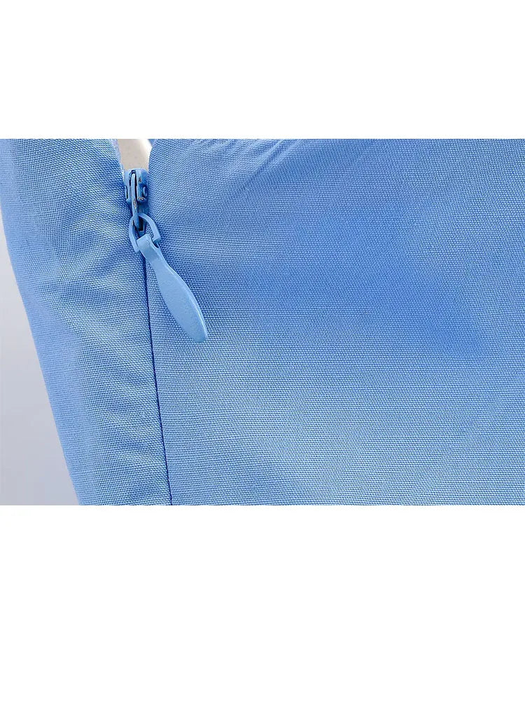 HH Women Spring Fashion Versatile Elegant Puffy Solid Long Skirt Female High Waist Zipper Casual Temperament Simple A-Line Skirt