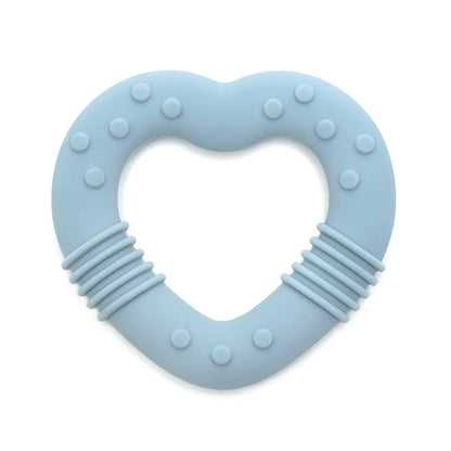 Food Grade Silicone Heart Teether New Baby Teething Toy Silicone Teether for Infant Relief Comfortable Chew Toy
