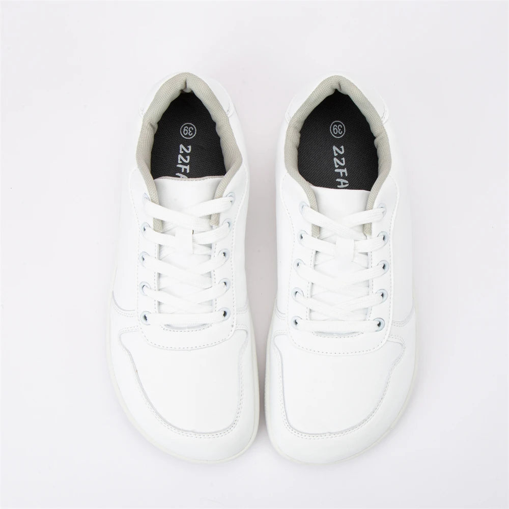 ZZFABER  Barefoot Shoes Soft Leather Sneakers Minimalist Casual Shoes for Women Men Unisex Sneakers