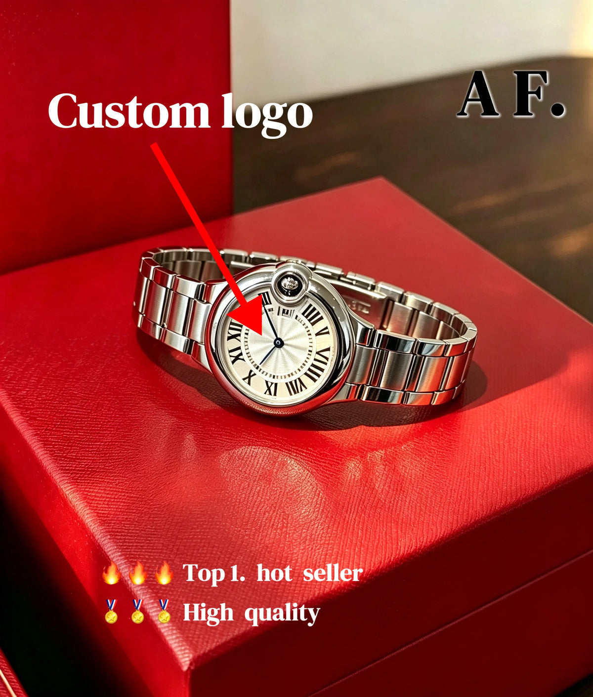 Customized Women's Stainless Steel Quartz Watch Luxury Design Female Waterproof Bracelet Clock with Box Females Gift 28/33mm