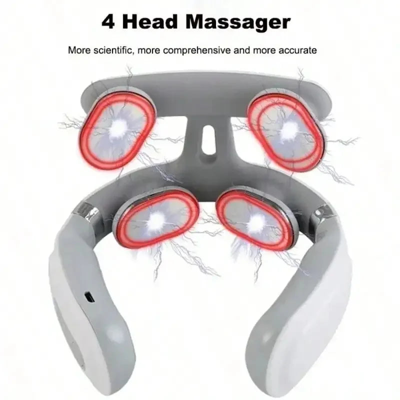 2026 Upgraded Portable Neck Shoulder Massager USB Rechargeable Lithium Battery Powered Deep Tissue Massage Device For Pain Relie