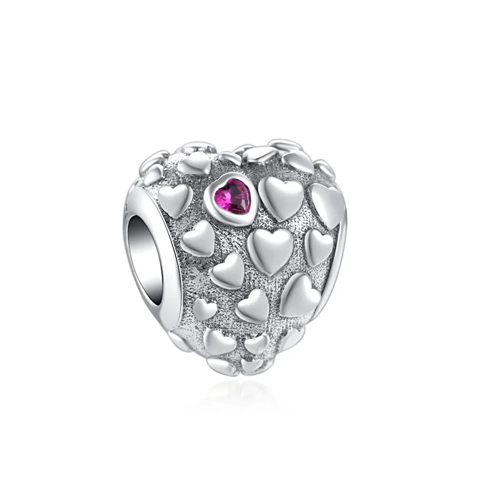 New Heart-Shaped, Charm Bead, Pig, Headphone ,Pendant Suitable For Bracelet Original DIY Exquisite jewelryaccessories 925 silver