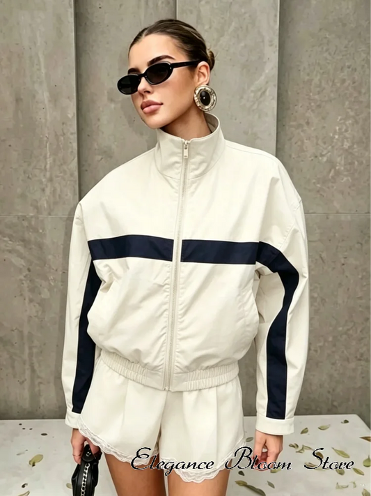 Women's Colour-Block Zip Jacket in Style Options