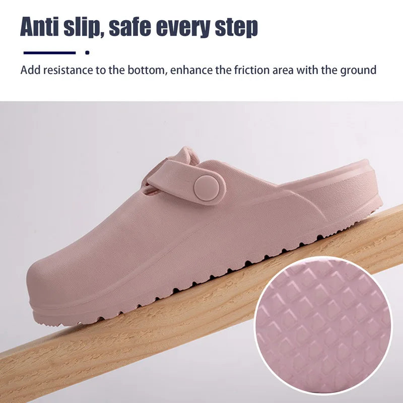 Shevalues Women Men Working Slippers Anti-Slip Operating Room Lab Waterproof Medical Sandals Shoes Nurses Soft Eva Clogs Slides