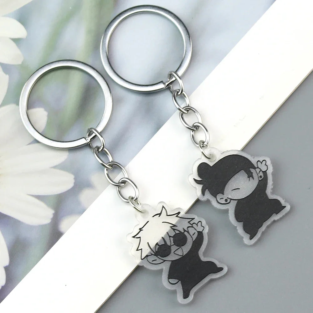 Anime Keychain Geto Suguru Satoru Gojo JJK Phone Charm Accessories Pendant Keyring Bag Jewelry Gift