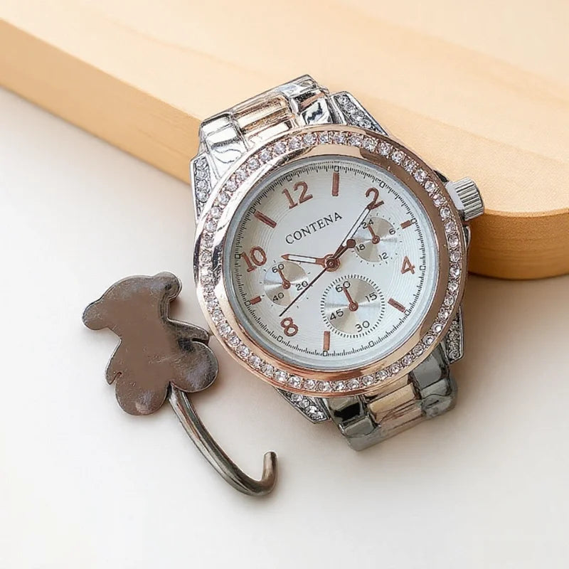 Luxury Stainless Steel Women Watches Fashion Ladies Bracelet Wristwatches with Calendar Elegant Female Quartz Watch Clock Gift