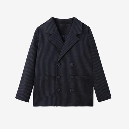 (Ship out in 1 day) AS AW26 ISRAEL Pinstripe Windsor Collection with knitting children clothes shirt