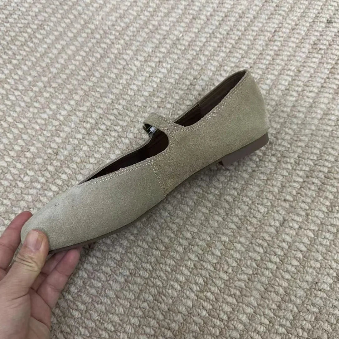 Women's Buckle-Strap Ballet Flats