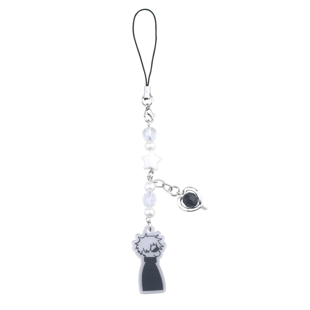 Anime Keychain Geto Suguru Satoru Gojo JJK Phone Charm Accessories Pendant Keyring Bag Jewelry Gift