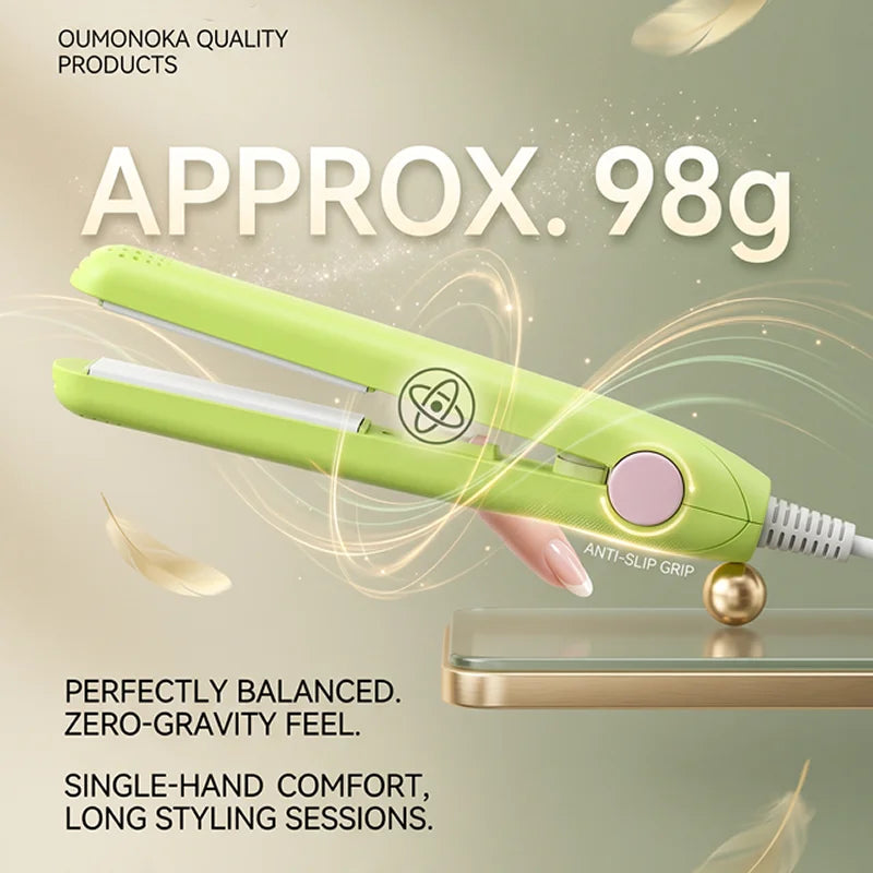 3 in 1 Electric Hair Straightener Hair Iron Straightening Hot Comb Mini Professional & Curling Iron Styling Tools Flat Iron