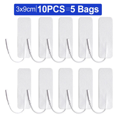 Electrodes Pads 5x9cm 5x5cm Non-woven Fabric Self Adhesive Replacement Massage Patch for Muscle Electrostimulator Massager